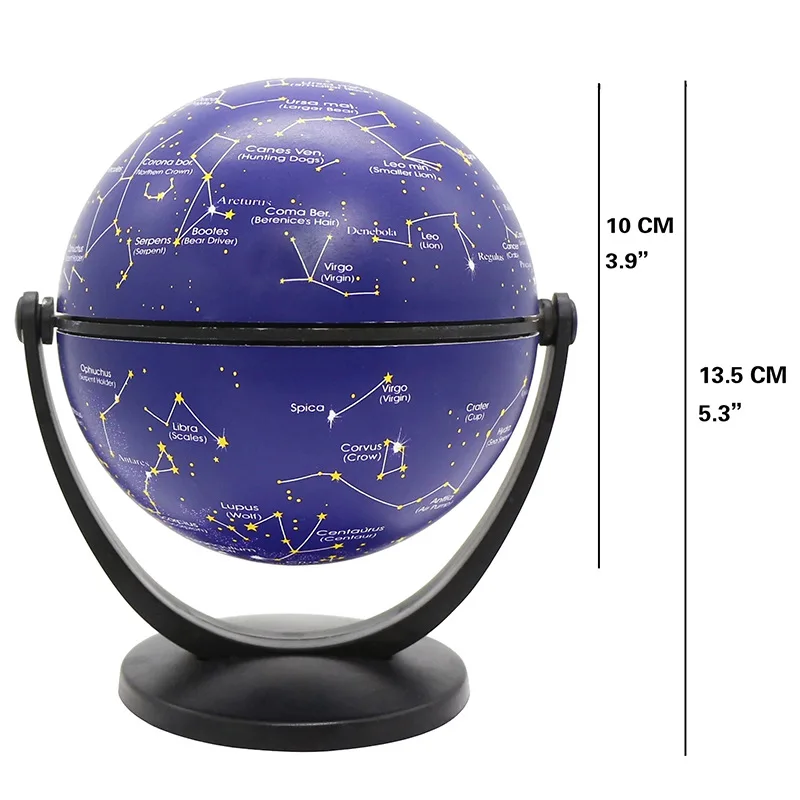 10 cm Retro Globe 360 Roterende Aarde Wereld Oceaan Kaart Bal Antieke Desktop Aardrijkskunde Leren Onderwijs Thuis School Decoratie