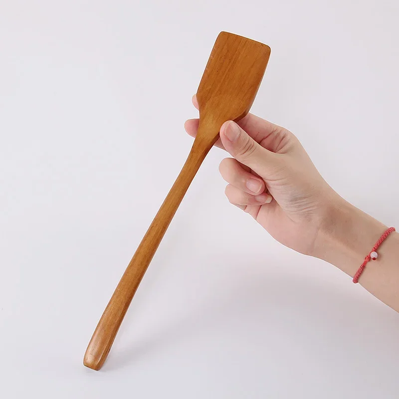 1 Pcs Wooden Spatula Kitchen Nonstick Dedicated Kitchenware Cooking Spoon BBQ Spatula Natural Kitchen Cooking Spatula Shovel