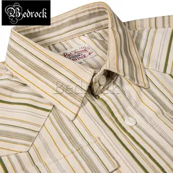 camel striped shirt men's long-sleeved western shirt vintage casual loose top corduroy shirts