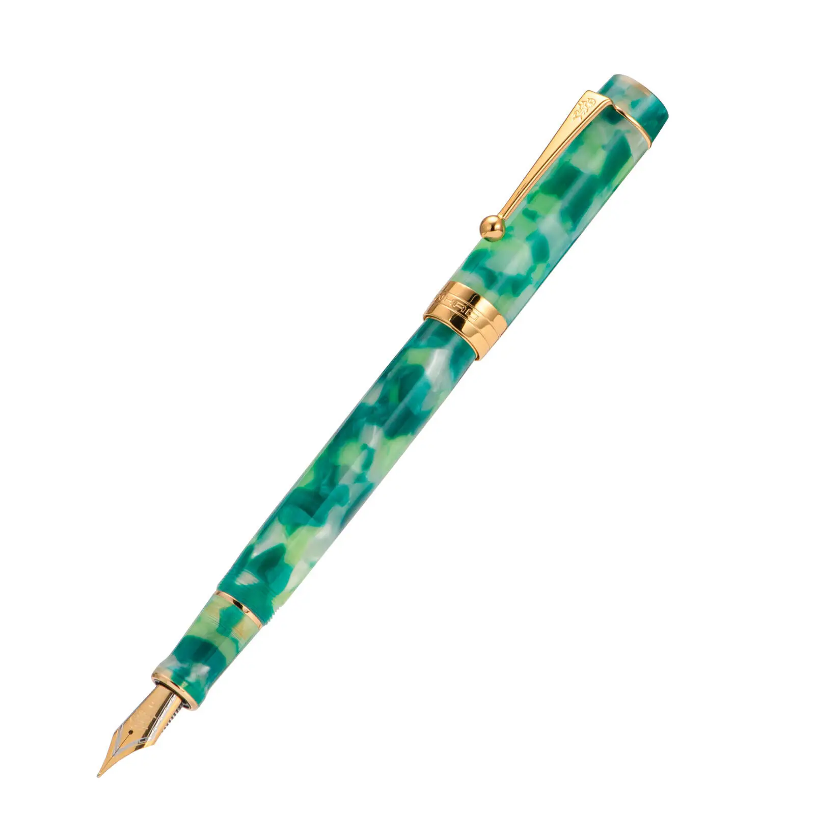 New Jinhao 100 Acrylic Fountain Pen Beautiful Green Gift Pen EF/F/M/Bent Nib with Converter Writing Office School Ink Pen