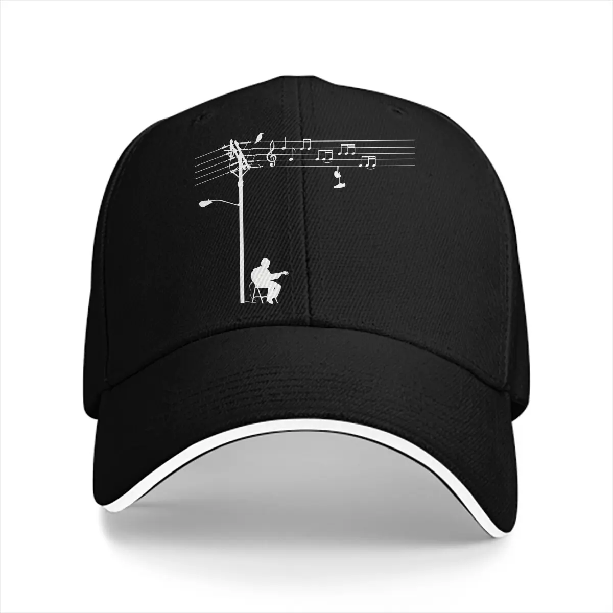 Pure Color Dad Hats Wired Sound Music Women's Hat Sun Visor Baseball Caps  Peaked Cap