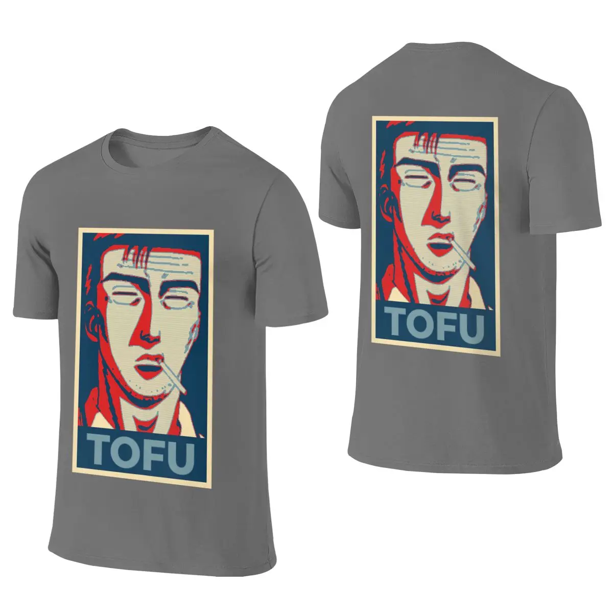 Initial D Tofu Bunta Loose But Not Bulky Reversible T-shirt Solid Color Minimalism Travel Must-Have Women's T-shirts
