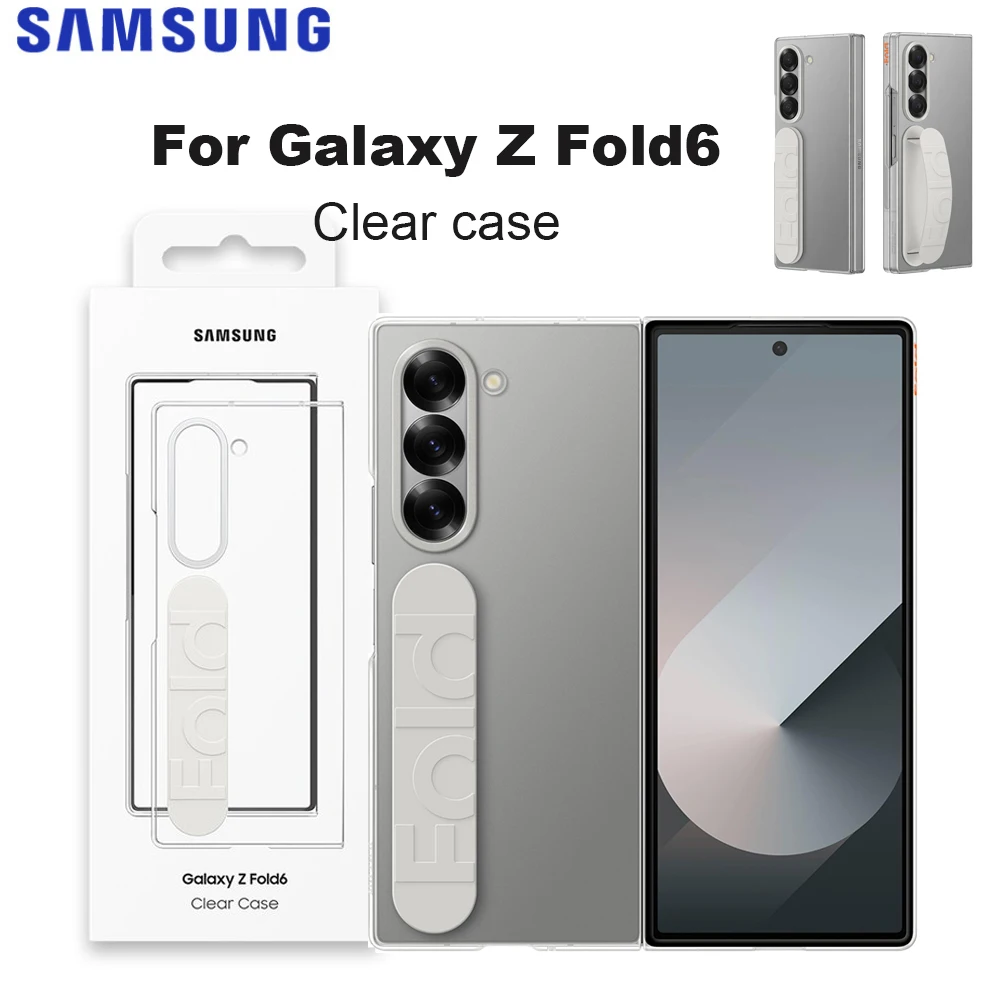 Original Samsung Galaxy Official Clear Grip Case for Galaxy Z Fold6 Transparent EF-QF956