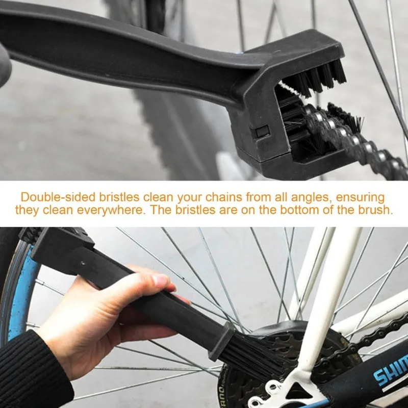 

2Pcs Bicycle/Motorcycle Chain & Crankset Brush - Multi-Purpose Cleaning Tool Kit, Bike Maintenance Accessory
