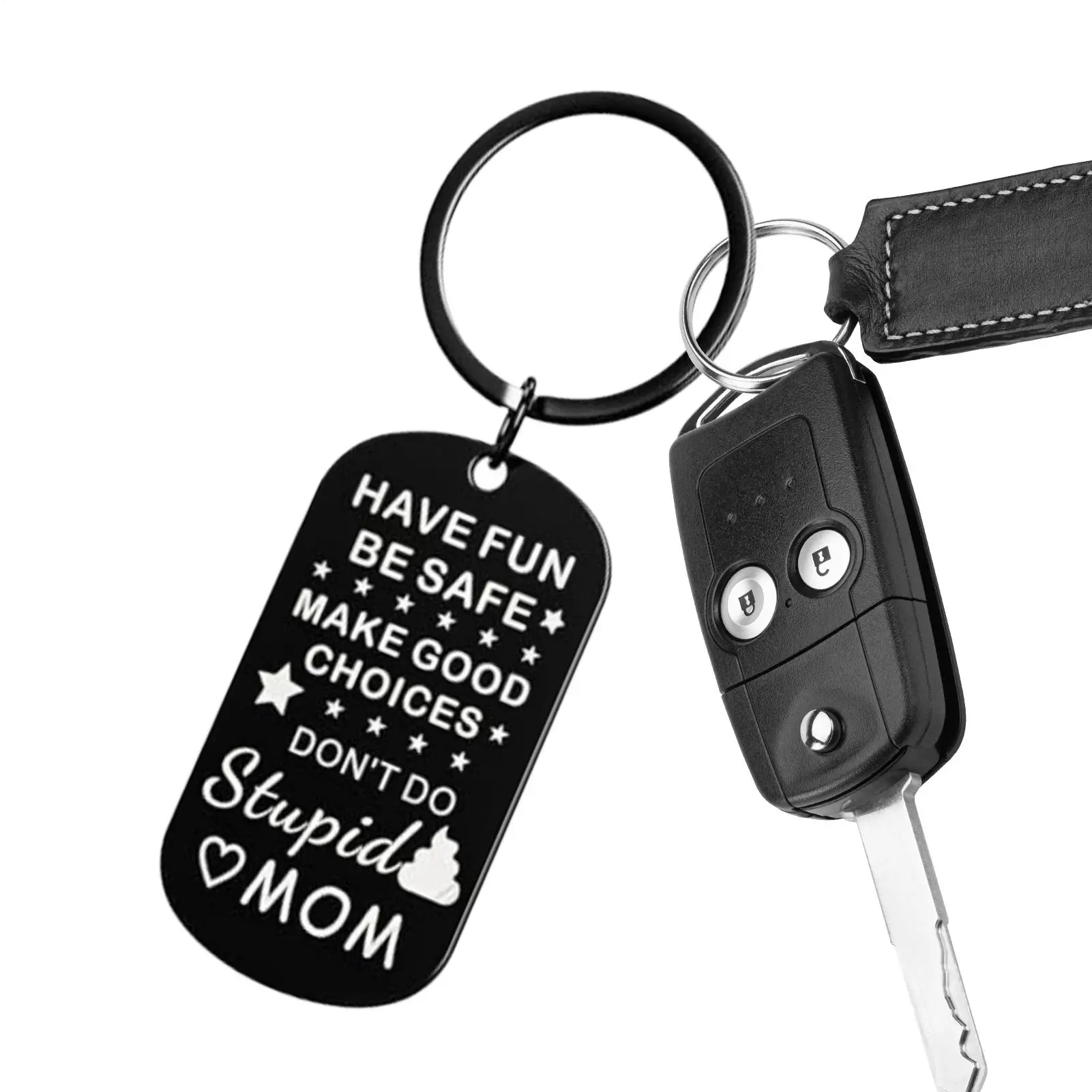

Key Chain Funny Meaningful Keyring Purse Pendant Bag Keychain From Mother For Kid Boys Youth Son Daughter Family Friends