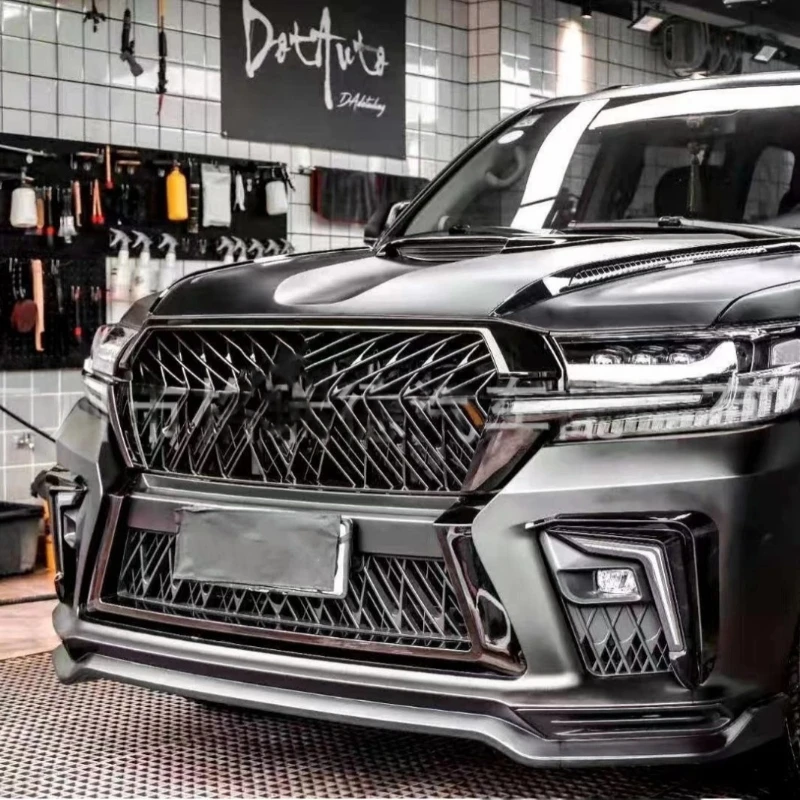 Front Bumper Racing Grills For Land Cruiser 2016 Grids Restoration Parts Rrd Mid-grid high-gloss black off-road Grill Grille
