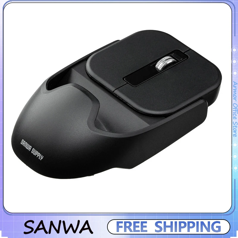 SANWASUPPLY Bluetooth 5.4 Wireless Mini Mouse Magnetic Charging Split-Design Portable Custom Office Mouse Keyboard Accessories
