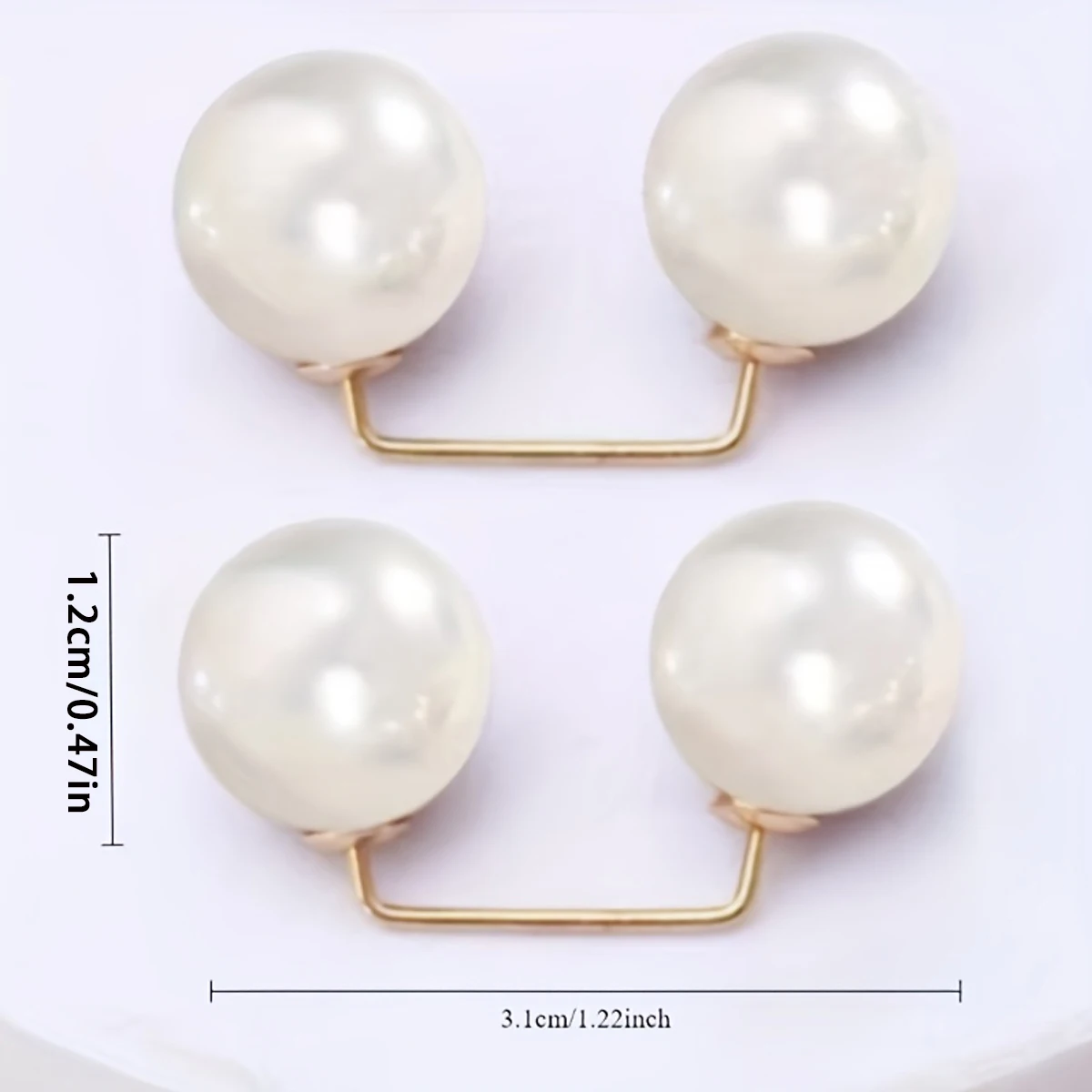 2/6pcs Pearl Jeans Ankle Clip, Chest Anti Light Needle, Anti Stepping Slipper Buckle, Pants Length Adjuster
