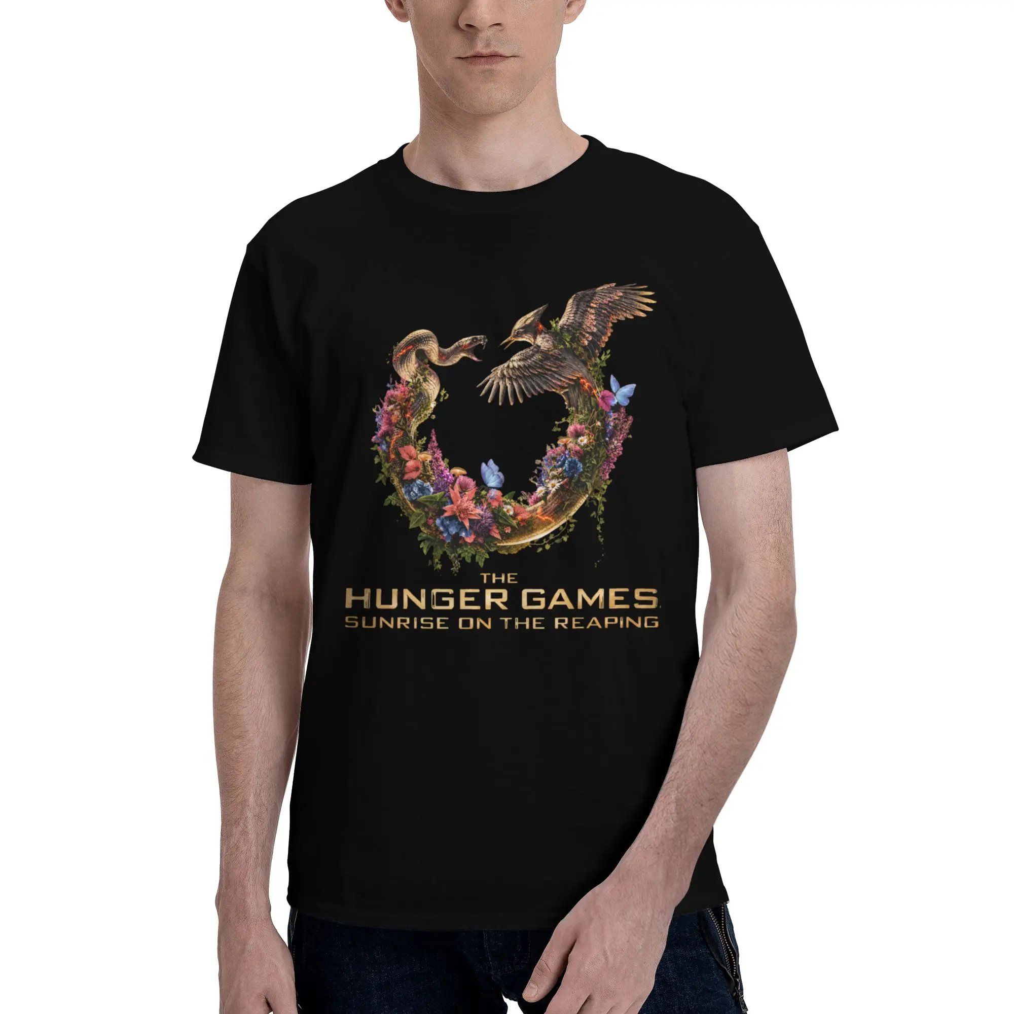 Printed the hunger games: sunrise on the reaping T Shirt for Men Women  Cotton T-shirts Short Sleeve Tops
