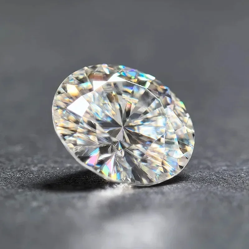 Moissanite Stone Round Shape Blue Flame Fire Colorful VVS1 with GRA Certificate Gemstone Charms Beads Jewelry Making Materials