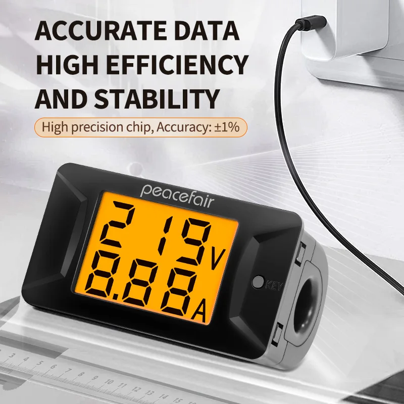 Peacefair PZEM-026 AC Single Phase 400V 100A Voltmeter Ammeter Digital Voltage Indicator Electric Tester Multimeter