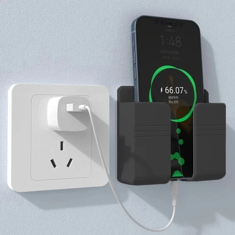 Multifunctional Smartphone Holder Kitchen Wall-mounted Storage Boxes Remote Control Charging Stand Homes Organization Garden