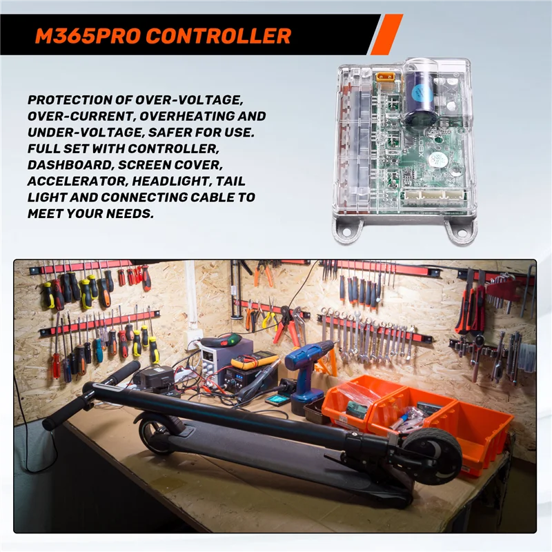 AEA6-Untuk Xiaomi M365pro Skuter Listrik Pengendali Dasbor Akselerator Lampu Belakang Suku Cadang Pengganti Skuter