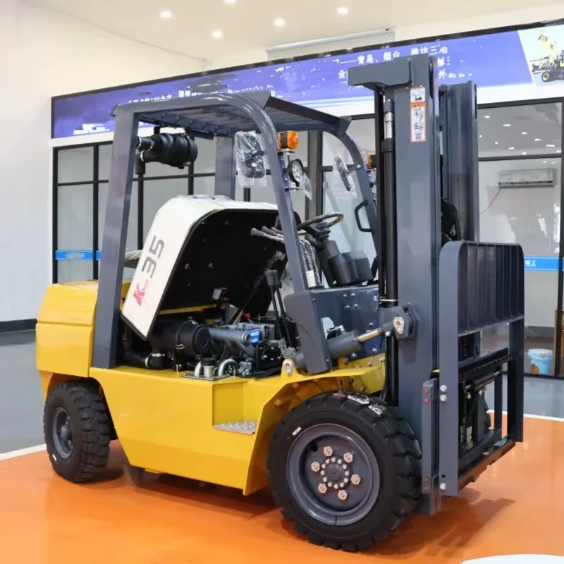 YG Brand 2ton 4-wheel Electric Forklift Wide-view 2-stage 3 Meter Mast With Battery Charger