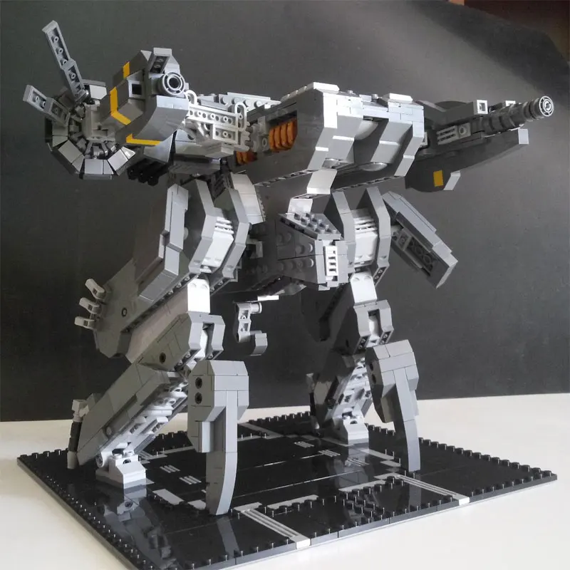 MOC Mech Metal Geared Solid Rexs Robots modelo conjunto Kits de bloques de construcción juego figuras de acción montar ladrillos juguetes para niños regalo