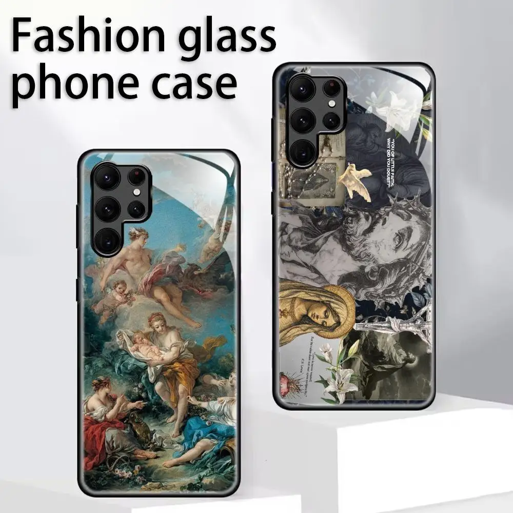 Jean Hippolyte Flandrin Phone Case For Samsung S26 S25 S24 S23 S22 S21 Plus Ultra FE Glass soft Case