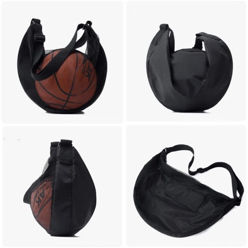 Sac à bandoulière en maille avec poche à fermeture éclair Portable, sacs de rangement, filet de sport, sac à dos de basket-ball, Football, volley-ball, sac de Match