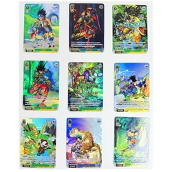 9pcs/set Dragon Ball Goku Vegeta Riding Dinosaurs Z GT Super Saiyan Heroes Battle Card Ultra Instinct Game Collection Cards