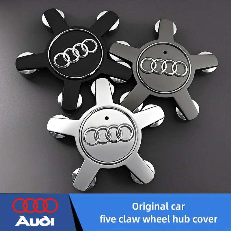Image of 4Pcs Auto Radnabe Abdeckung Reifen Felge Mitte Ersetzen Kappe Dekoration Zubehör Für Audi A7 A3 A4 A6 A5 Q5 a1 Q7 Q3 Q4 TT SQ5 RSQ3