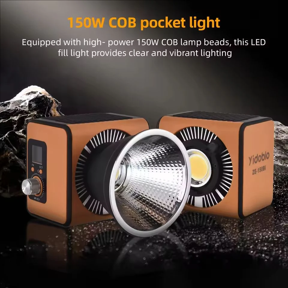 YIDOBLO ZE-150BI 150W COB Pocket LED Video Light Photography