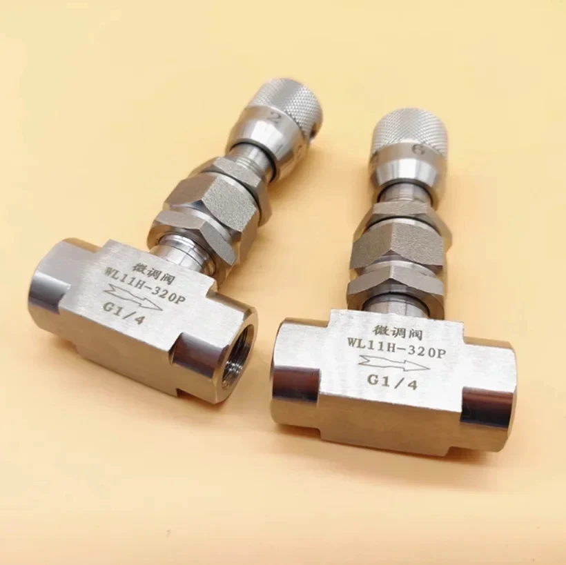 Stainless Steel Micro Adjustment Needle Valve, Flow Regulating Valve, G 1/8 