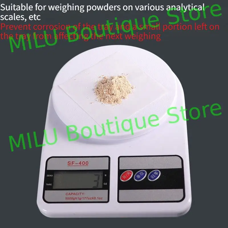 1pack (500pcs) Lab Use Square Smooth Sulphate Paper Weighing Paper 60/75/90/100/120/150mm/200mm