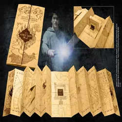 Hogwarts School Harries Ticket Marauder's Map Potters School of Witchcraft and Wizardry Brown Paper Treasure Map Christmas Gift