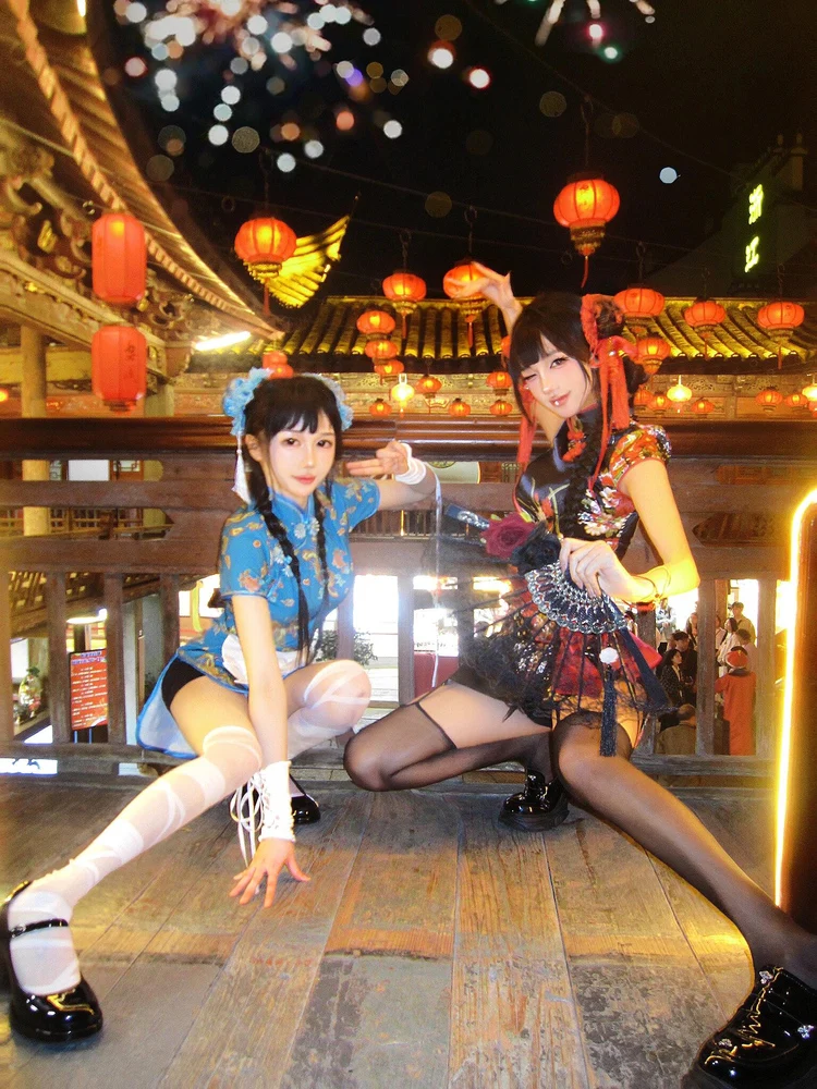 تنورة صينية جديدة من Sle Dr loween Cisas Cosplay orm تنورة خادمة ناعمة للفتيات ملابس يومية