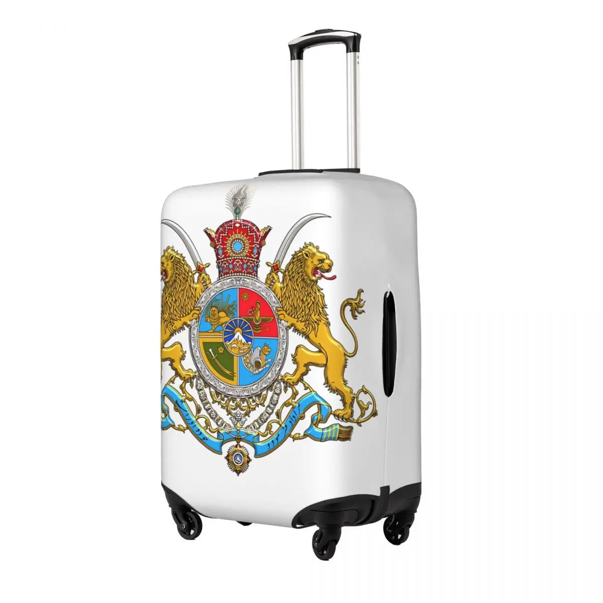Iranian Imperial Coat Of Arms Of Iran Pahlavi Dynasty Suitcase Cover Travel Protector Vacation Elastic Luggage Supplies