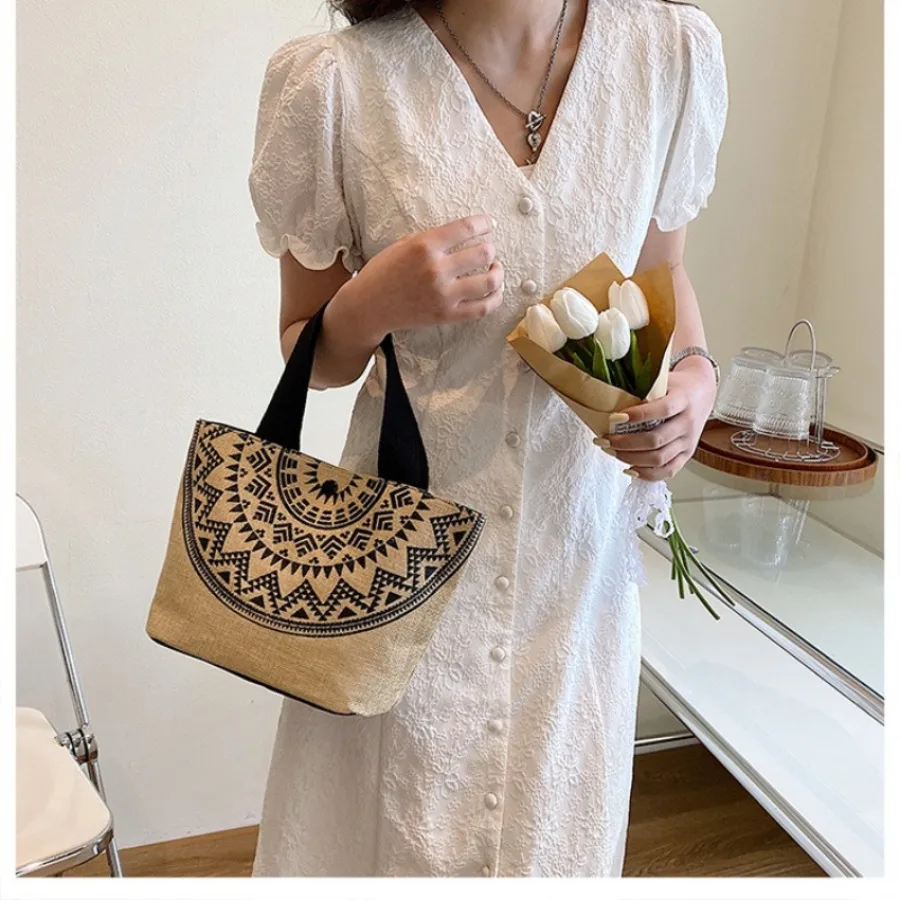 

Fashion niche large-capacity simple foreign style hundred with handbag ins storage bag hand carry portable commuting makeup bags