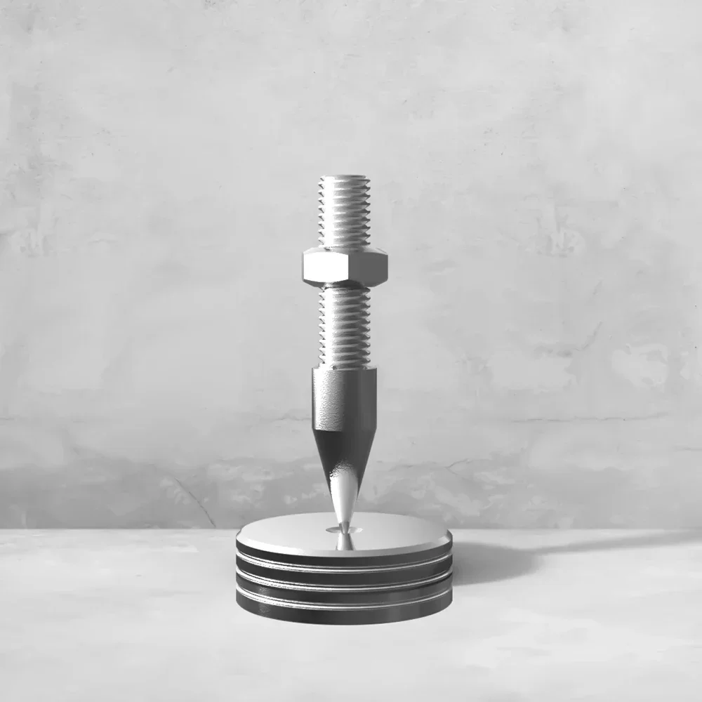 4 pçs 316lss aço inoxidável áudio pé pico suporte isolamento pés cd amplificador alto-falante máquina suporte pés almofada prego