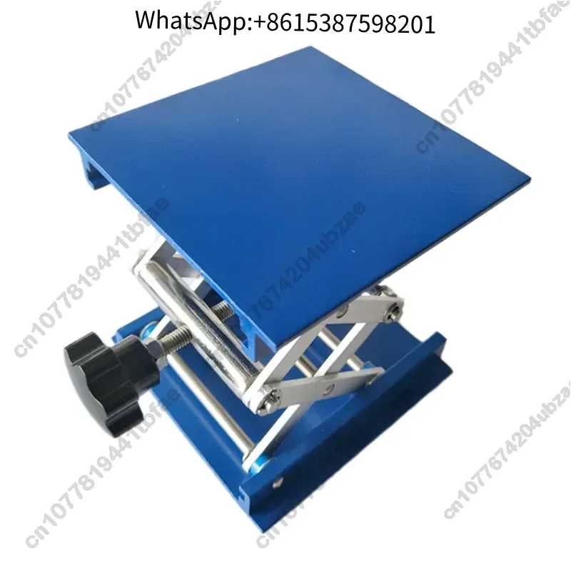 

200*200mm Electroplated Aluminum Lab Lifting Jack Platform Stand Rack Scissor Lifter