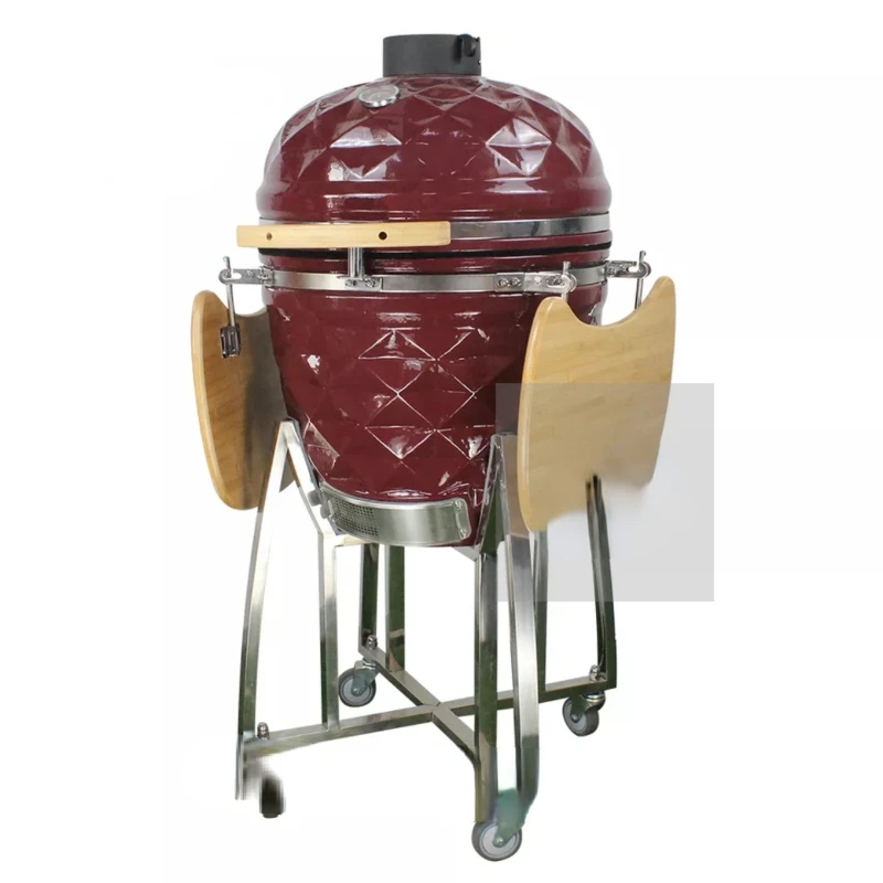 EGG BBQ 21 inch Wholesale Ceramic Grill Barbecue /big size joe wine red ceramic kamado diamond