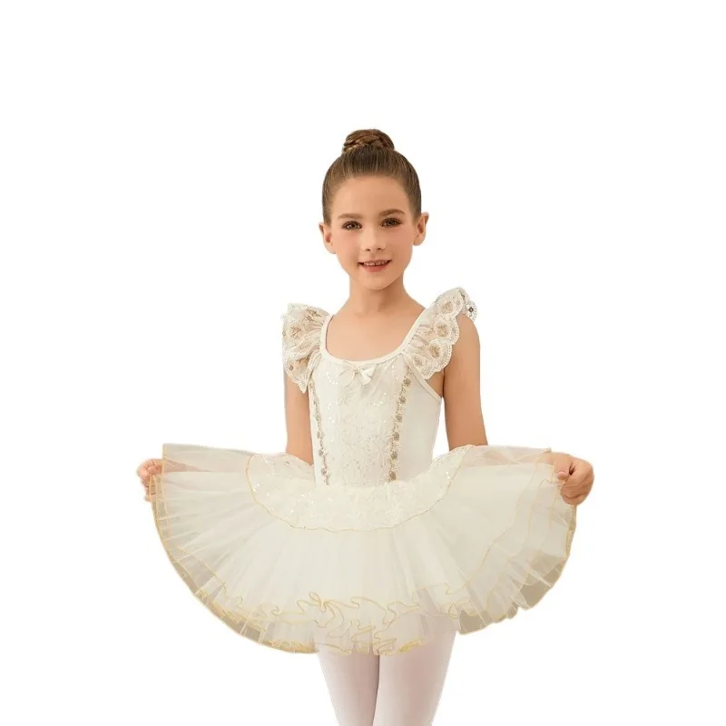 

Leotardos de ballet para niñas Princess Ballet Tutu Dress for Kids Golden Thread Embroidery DancePerformanceCostume ballet dress