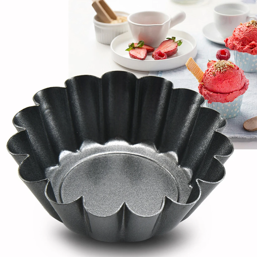 8pcs/set Non-Stick Cupcakes Quiche Mold Easy To Clean And Store Easy To Store Egg Tart Mold Egg Pan