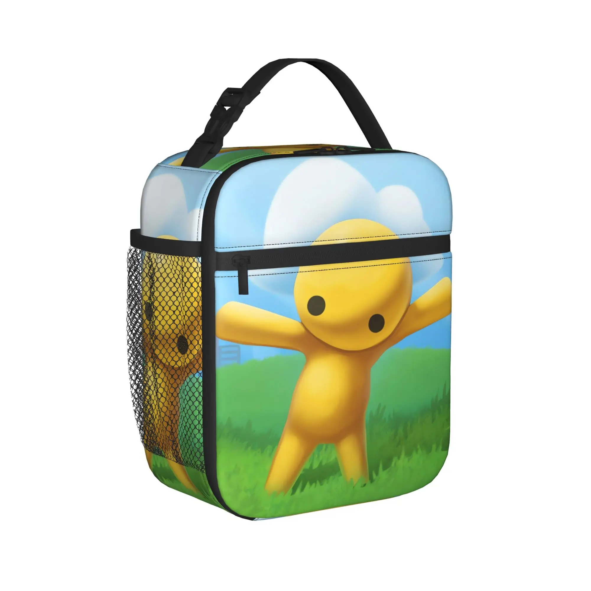 Wobblys Life Gaming Funny Lunch Bag  Picnic Lunch Box For Child Aesthetic Thermal Tote Handbags Oxford Portable Cooler Bag
