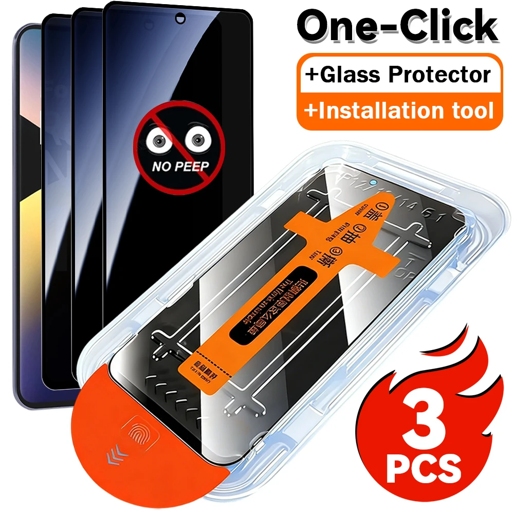 

1-3PCS Anti-Spy Screen Protectors for Redmi Note 13 13Pro 4G 5G 13R Pro 14 4G 5G Easy Installation Private Tempered Glass Film