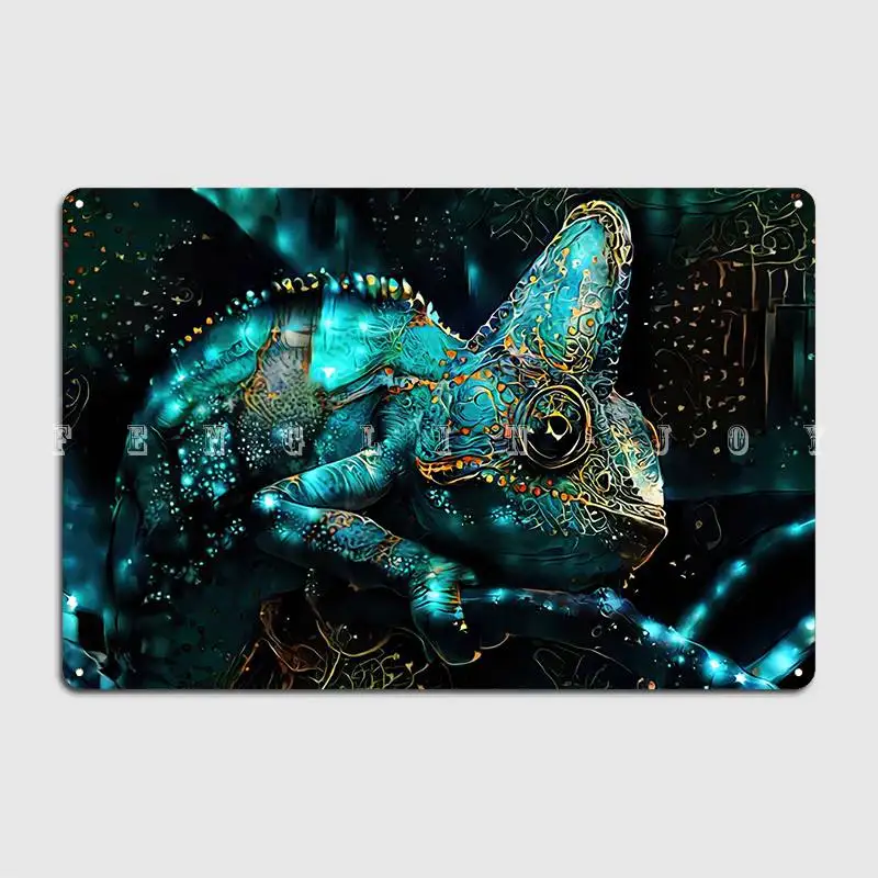 Chameleon Poster Metal Plaque Plaques Garage Club Custom Cinema Garage Tin Sign Poster