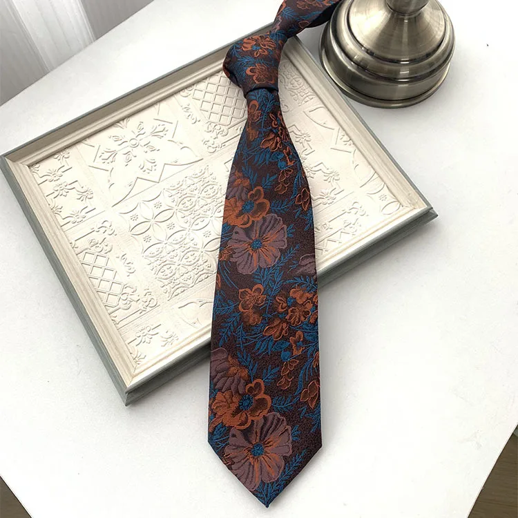 Flower Patterned Tie Student Uniform Accessories Casual and Personalized Tie for Both Boys and Girls Requiring Manual Knotting image 6