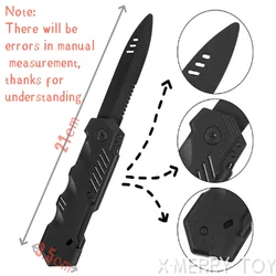 Retractable Knife Prop Fake Knife False Trick Gadget Toy Disappearing Prop Plastic Blade for Halloween Fools Day Party