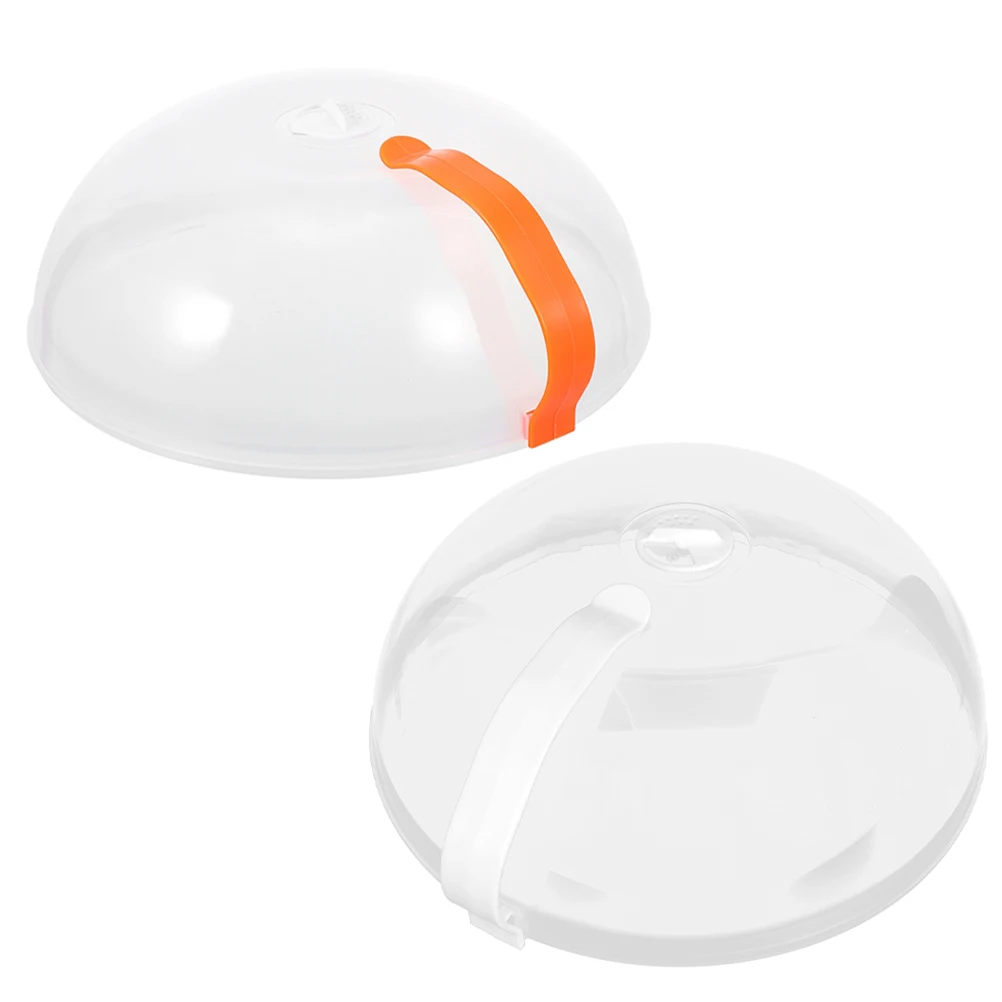 

2pcs Fresh Cover Microwave Plate Splatter Guard for Food Lid Kitchen Cookware ABS Material High Temperature Proof