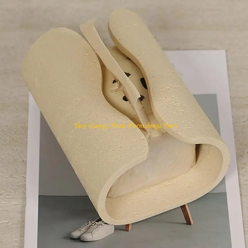 

W8EA Современная тканевая держатель коробка камень текстурированный хранение ванной комнаты декоративный акцент