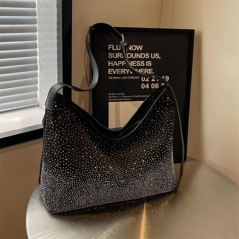 Fashion Zipper Ladies Tote Bags Light Luxury 2024 Shiny Gradient Design Shoulder Bags for Women New Bolsas Para Mujeres