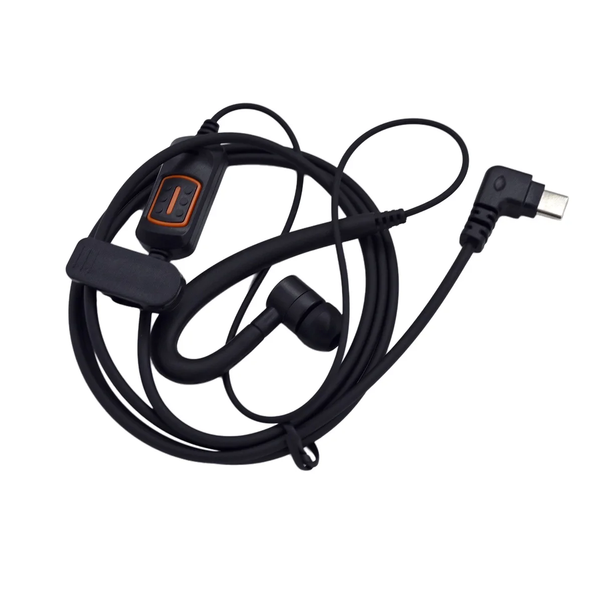 Senhaix Earphone USB Type C Connector C-Style Earpiece for GT12 GT-12 Handheld Two Way Radio Headset with PTT Key Microphone - view 2