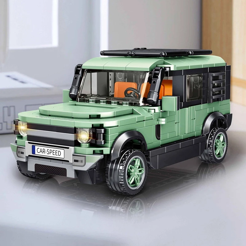 Bloques de Construcción de Vehículos Todoterreno, Modelo de Vehículo de Aventura para Armar, Coche Deportivo, Limusina Clásica, Juguete de Coche ﻿