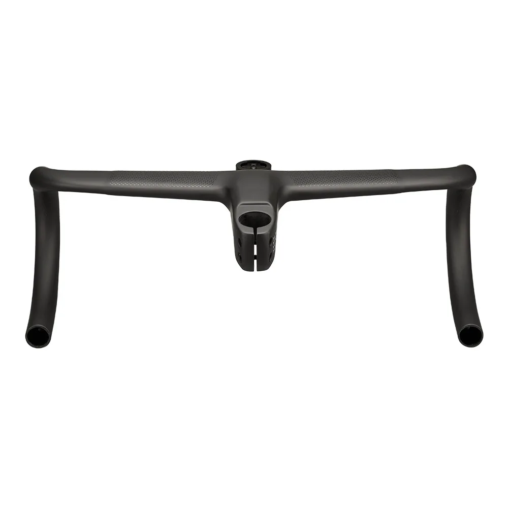 Gravel Carbon Lenker -10 ° Integrierter Cockpit-IC-Lenker mit Schaft 28,6 mm internes Kabel, reduziert gebogene Drop-Bar 360–440 mm – Detail 5