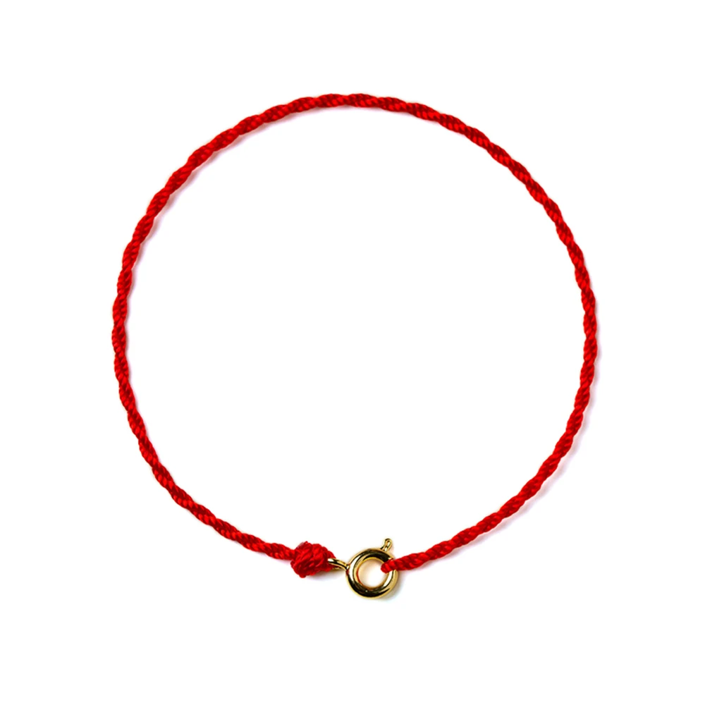 Pulsera de hilo rojo fino hecha a mano con cierre para mujer, pulsera de protección DIY a juego para pareja, joyería de cuerda de surfista de nailon