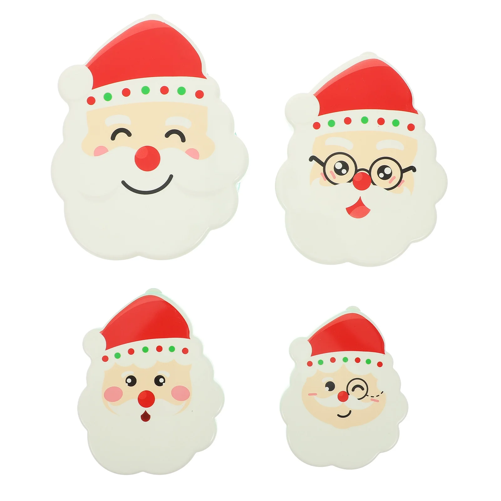 

4Pcs Christmas Santa Food Storage Container Portable Bento Box Set Leak-Proof Fresh-Keeping Lunch Box for Meals Fruits Salad