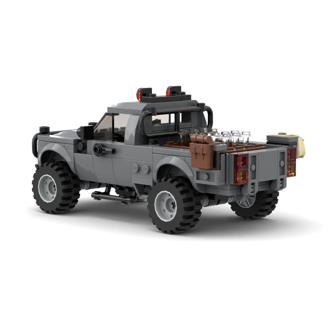 MOC Building Block Military Pickup Off-road Vehicle Model Weapon Transport Truck DIY Education Brick Toy for Boys