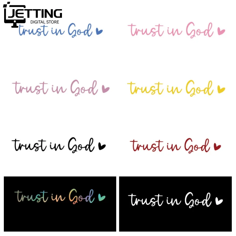 

Наклейка для ноутбука Trust In God Heart Автомобильное зеркало заднего вида Наклейка Вера Библейский стих Христианская церковь Авто Декор бампера автомобиля
